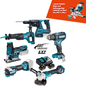 MAKITA 18V Mega-Montageset – professionelles Geräteset für Bau und Montage