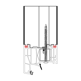 blaugelb Rahmenverbreiterung PVC/TK PROFINE 88x150x3000 30DB PROFINE 88, BAUTIEFE T/88