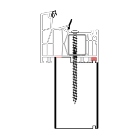 blaugelb Adapterprofil PVC/TK PROFINE T/88 66x130x3000MM PROFINE 88, BAUTIEFE T/88