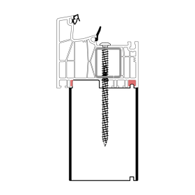 blaugelb Adapterprofil PVC/TK PROFINE T/88 74x260x3000MM PROFINE 88, BAUTIEFE T/88