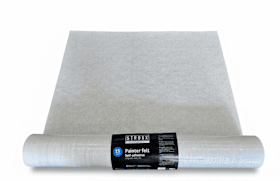 STROXX Abdeckvlies selbstklebend – 25 m x 1 m, weiß, für Böden & Treppen