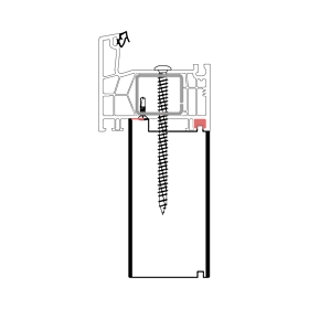 blaugelb Adapterprofil PVC/TK PROFINE T/76 55x30x4000MM PROFINE 76, BAUTIEFE T/76