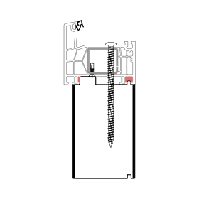 blaugelb Adapterprofil PVC/TK PROFINE T/76 66x80x3000MM PROFINE 76, BAUTIEFE T/76