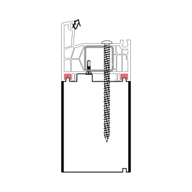 blaugelb Adapterprofil PVC/TK 76x150x4000, PROFINE-76 PROFINE-76