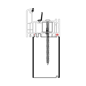 blaugelb Adapterprofil PVC/TK GEALAN T/82 66x40x3000MM GEALAN S9000,KUBUS, KONTUR T/82