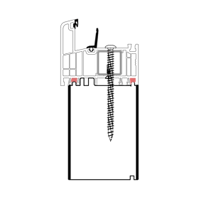 blaugelb Adapterprofil PVC/TK GEALAN T/82 74x80x4000MM GEALAN S9000,KUBUS, KONTUR T/82