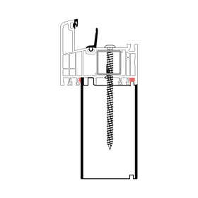 blaugelb Adapterprofil PVC/TK GEALAN T/82 60x30x3000MM GEALAN S9000,KUBUS, KONTUR T/82
