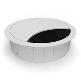 KABELDURCHLASS RUND D=80MM ZAMAK SILBER RAL 9006 MIT BÜRSTE 201 105936