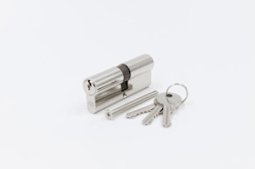 STROXX Profilzylinder 40/40 RS-NI mit Gefahrenfunktion, vernickeltes Messing, 3 Schlüssel, 1 Schraube