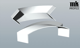 ECKVERB HL 90X40MM BASGRAU 90° VE:10 ST FÄRB BASGRAU RAL HEV 9043 R 7012