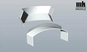 ECKVERB HL 90X40MM BASGRAU 135° VE:10 ST FÄRB BASGRAU RAL HEV 9044 R 7012