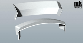 ECKVERB HANDLAUF 150X45 135° FOL 314 9008-167 EICHE RUSTIKAL