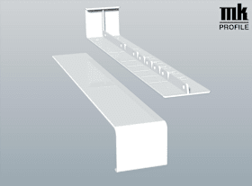 SCHAUMWINKELVERBINDER 40X40X310 FOL 51 5005-167 STAHLBLAU