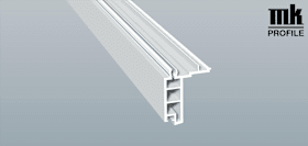 FENSTERBANKANSCHLUSSPROFIL SCHÜCO 40 6M FOL 70 3905-083 QUARZGRAU