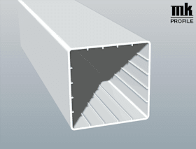 ZAUNPFOSTEN 100X100 6M FOL O.INNENKERN PX 7905 CREMEWEIß