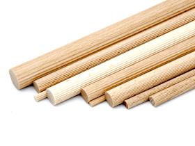 Facett Buchenrundstab geriffelt