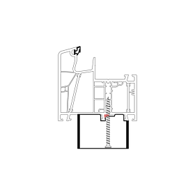 blaugelb Bankanschlussprofil PVC/TK 55x35x3000, ALUPLAST-85 ALUPLAST-85, ENERGETO, IDEAL, 7000, 8000