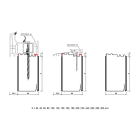 blaugelb Adapterprofil PVC/TK DECEUNINC T/76 60x130x3000 DECEUNINCK INFINITY, BAUTIEFE T/76