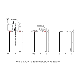 blaugelb Adapterprofil PVC/TK DECEUNINC T/76 55x80x3000 DECEUNINCK INFINITY, BAUTIEFE T/76