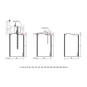 blaugelb Adapterprofil PVC/TK DECEUN.EFORTE 66X50X3000 DECEUNINCK EFORTE, BAUTIEFE T/84