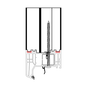 blaugelb Rahmenverbreiterung PVC/TK DECEUNINC 84x100x3000 36DB DECEUNINCK GRANDO, BAUTIEFE T/84