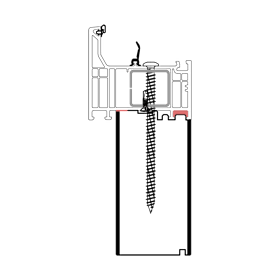 blaugelb Sockeldämmprofil PVC/TK DECEUNINC T/76 55x30x3000 DECEUNINCK INFINITY, BAUTIEFE T/76