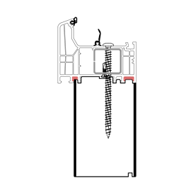 blaugelb Sockeldämmprofil PVC/TK DECEUNINC T/84 66x100x3000 DECEUNINCK GRANDO, BAUTIEFE T/84