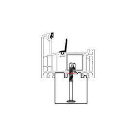 blaugelb Bankanschlussprofil EPS GEALAN T/82 55x50x1200MM GEALAN S9000,KUBUS, KONTUR T/82