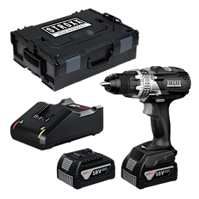 STROXX Akku-Bohrschrauber SDX 18V FORCE mit 2× 5,0 Ah Akku und L-Boxx System