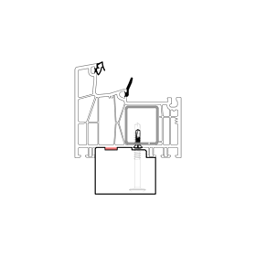 blaugelb Bankanschlussprofil EPS 50x30x1200, PROFINE-76-88 PROFINE-76, PROFINE-88