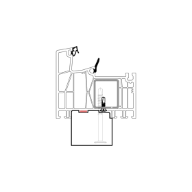 blaugelb Bankanschlussprofil EPS PROFINE T/76/88 45x35x1200MM PROFINE 76/88, Bautiefe T/76,T/88