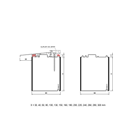 blaugelb BG ADP PVC/TK Fensteranschlussprofil 85x180x3000 mm Kunststoff Aluplast-85