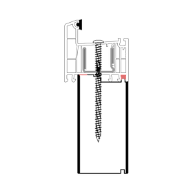 blaugelb Adapterprofil PVC/TK REHAU T/70 55x300x3000 BRILLANT, EURO-DESIGN,BAUTIEFE T/70