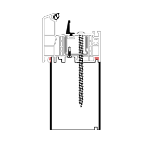 blaugelb Adapterprofil PVC/TK REHAU GEN T/86 74x40x3000 REHAU GENEO 86, BAUTIEFE T/86