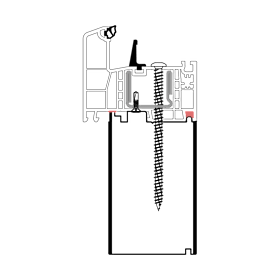 blaugelb Adapterprofil PVC/TK REHAU GEN T/86 66X30X4000 REHAU GENEO 86, BAUTIEFE T/86