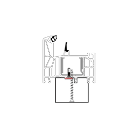 blaugelb Bankanschlussprofil EPS REHAU T/80 50x30x1200MM REHAU SYNEGO, Bautiefe T/80