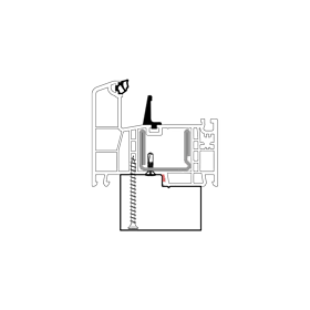 blaugelb Bankanschlussprofil EPS REHAU T/86 55x30x1200MM REHAU GENEO, Bautiefe T/86