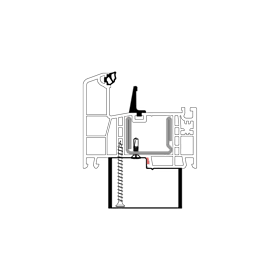 blaugelb Bankanschlussprofil PVC/TK REHAU T/86 55x70x3000MM REHAU GENEO,Bautiefe T/86