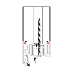 blaugelb Rahmenverbreiterung PVC/TK REHAU SYN 80X50X2500 30DB REHAU SYNEGO, BAUTIEFE T/80