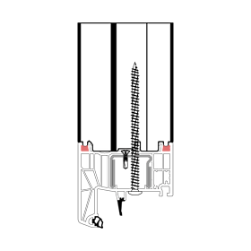 blaugelb Rahmenverbreiterung PVC/TK REHAU 80x100x3000 36DB REHAU SYNEGO, ARTEVO BAUTIEFE T/80