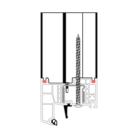 blaugelb Rahmenverbreiterung PVC/TK REHAU GEN 86x100x3000 36DB REHAU GENEO 86, BAUTIEFE T/86