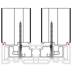 blaugelb Rahmenverbreiterung PVC/TK HS REHAU 86X225X2500 30DB REHAU GENEO, BAUTIEFE T/86-203