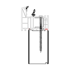 blaugelb Adapterprofil PVC/TK SALAM BLU T/82 60x80x3000 SALAMANDER BLUEVOLUTION, BAUTIEFE T/82