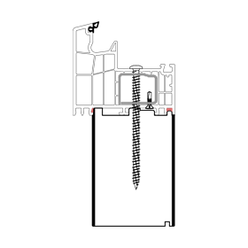 blaugelb Adapterprofil PVC/TK SALAM BLU T/92 74x200x4000 SALAMANDER BLUEVOLUTION, BAUTIEFE T/92