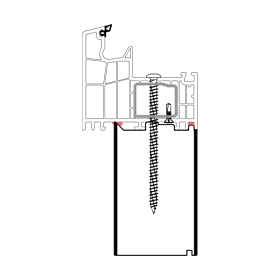 blaugelb Adapterprofil PVC/TK SALAM BLU T/92 66x180x3000 SALAMANDER BLUEVOLUTION, BAUTIEFE T/92