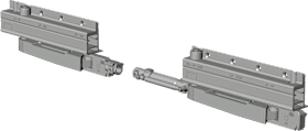 Winkhaus Parallelschiebekipp-Laufwagen Set, Stahl, 160 kg, chromatiert, silberfarbig