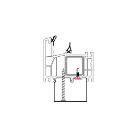 blaugelb Bankanschlussprofil EPS SALAMANDER T/76 50x45x1200MM SALAMANDER GREENEVOLUTION, Bautiefe T/76