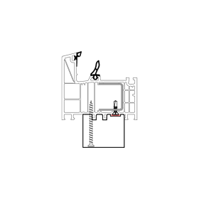 blaugelb Bankanschlussprofil EPS SALAMANDER T/82 45x40x1200MM SALAMANDER BLUEVOLUTION82, Bautiefe T/82