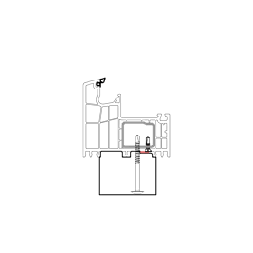 blaugelb Bankanschlussprofil EPS SALAMANDER T/92 60x30x1200MM SALAMANDER BLUEVOLUTION92, Bautiefe T/92