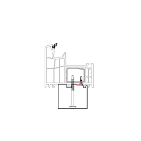 blaugelb Bankanschlussprofil EPS SALAMANDER T/92 55x50x1200MM SALAMANDER BLUEVOLUTION92, Bautiefe T/92